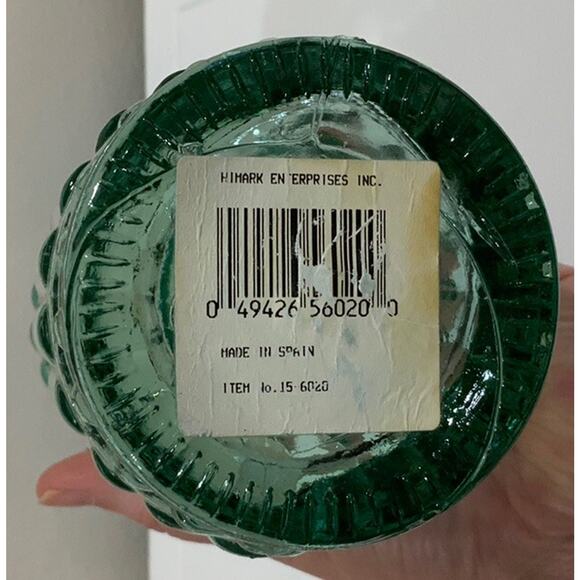 Vtg Himark Empty Green Blue Ornate Glass Bottle 12 1/2” H Made In Spain - Picture 7 of 7